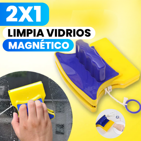 Limpiavidrios magnético que limpia ambos lados del vidrio a la vez