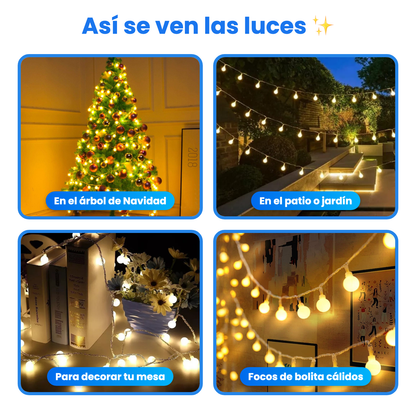 Así se ven las luces LED de Navidad: en el árbol, el patio o jardín y para decorar la mesa