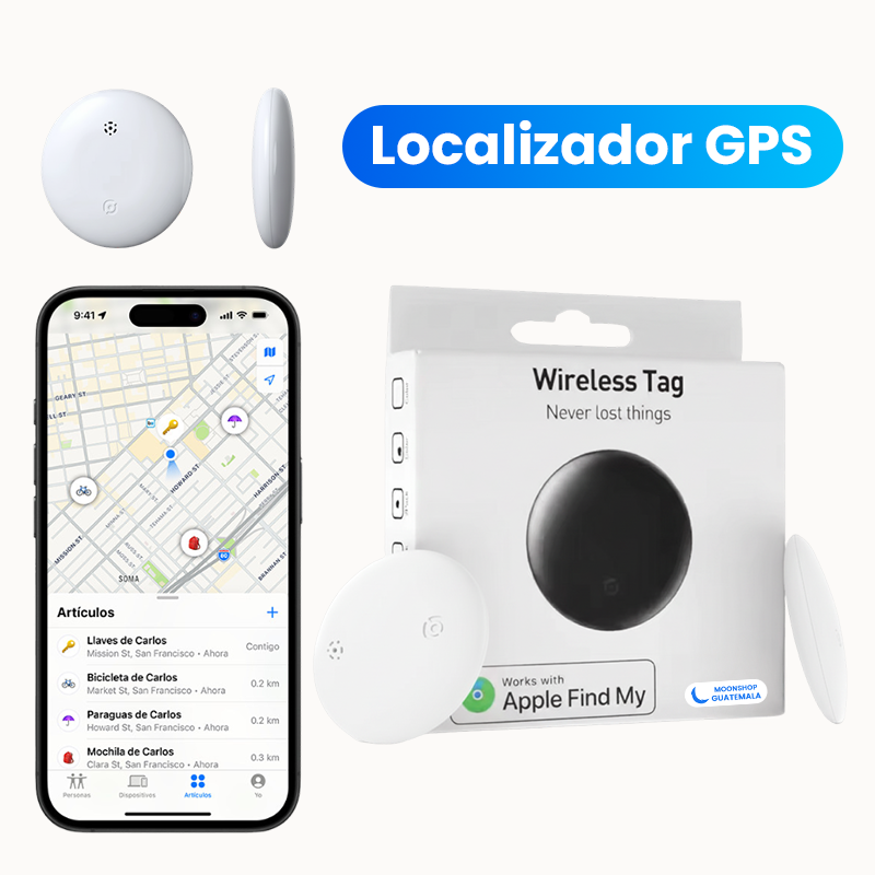 Localizador Inteligente GPS Para Llaves, Equipaje, Mascotas, Vehículos, Motos y más.
