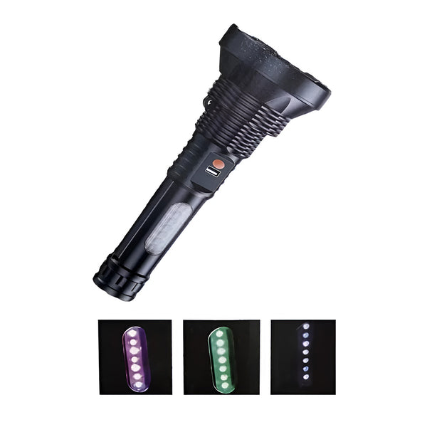 Linterna Bluetooth recargable con cable cargador incluido en la caja