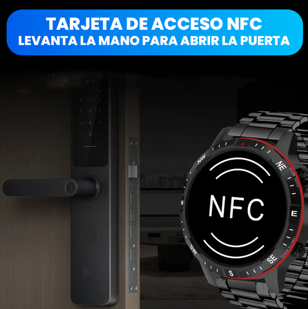 Reloj inteligente que funciona como tarjeta de acceso NFC para abrir la puerta
