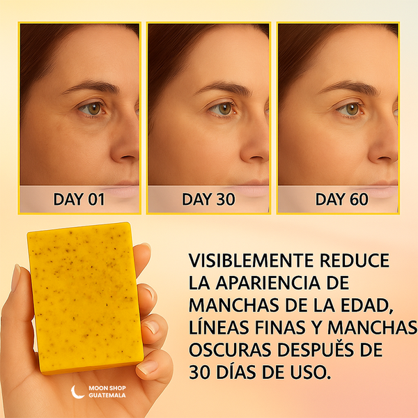 Jabón de cúrcuma con propiedades antiinflamatorias y antioxidantes para el rostro
