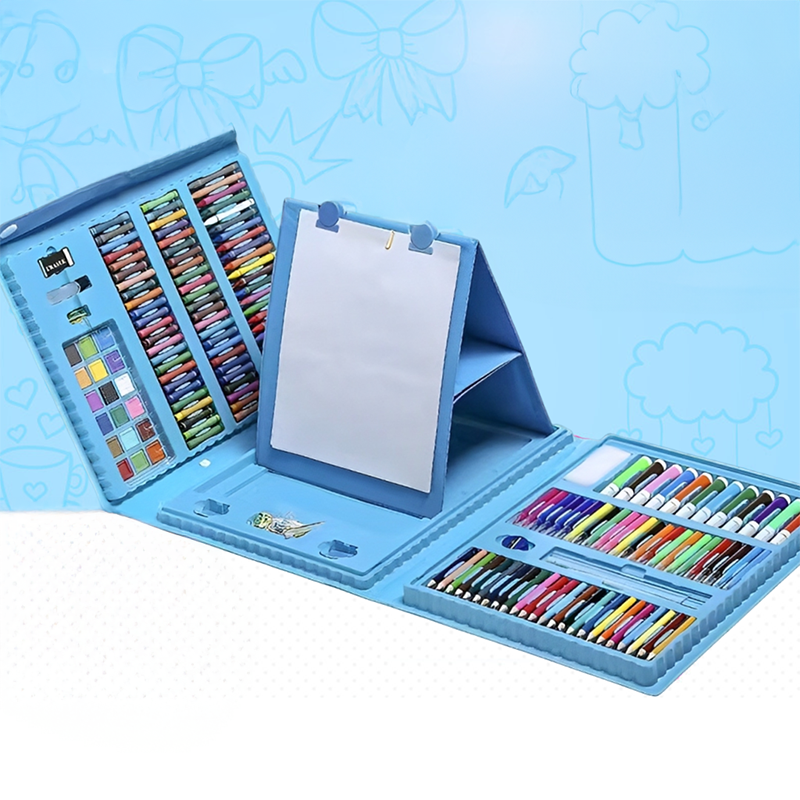 Set de Arte Completo Unisex 🎨 208 Piezas  ⭐ Todo en 1 para Colorear y Pintar