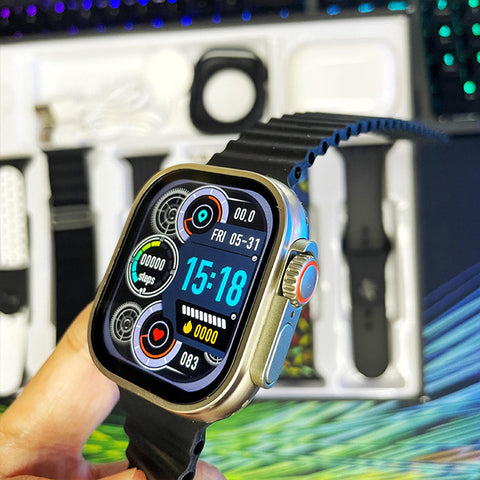 Smartwatch con 7 pulseras y audífonos Bluetooth resistentes al agua