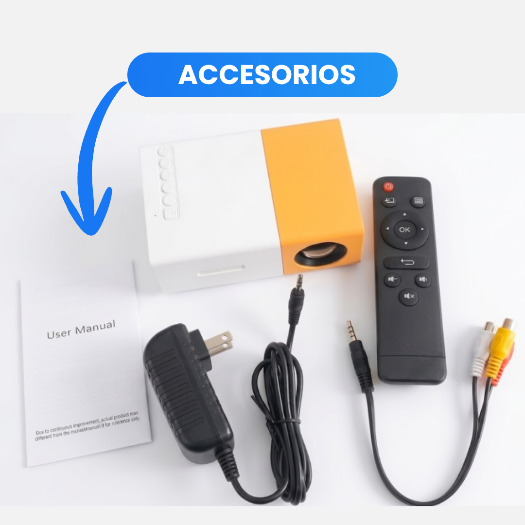 Mini Proyector Portátil LED para Cine en Casa con Control Remoto