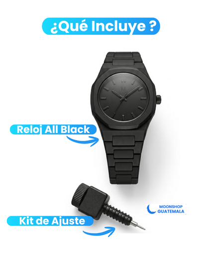 Reloj Minimalista "All Black" Edición Octogonal + Kit de Ajuste Gratis ✨
