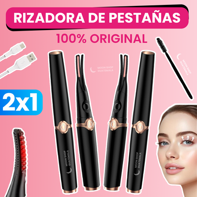 Rizador de Pestañas Térmico Recargable con 3 Temperaturas y Luz de Color (2x1)