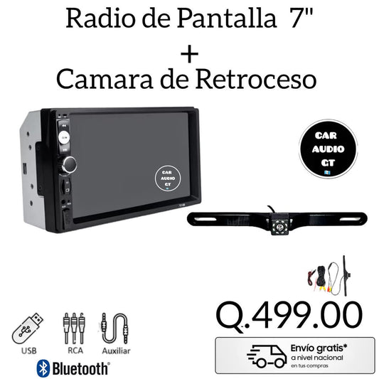 Radio Pantalla para Vehículo, Gratis cámara de Retroceso