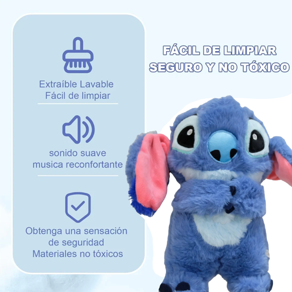 Peluche que respira que funciona con 3 baterías para niños y adultos
