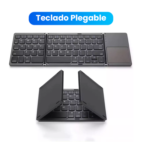 Teclado plegable portátil inalámbrico Bluetooth con panel táctil