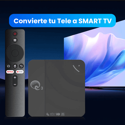 Convertidor a Smart TV con Android 14, Google Play, Wi-Fi, Ethernet y Control Remoto