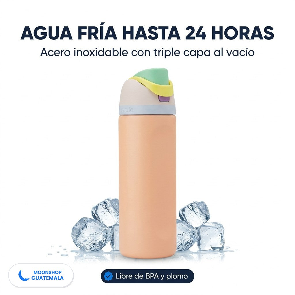 Termo Owala FreeSip mantiene el agua fría hasta 24 horas, libre de BPA y plomo