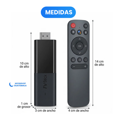 Convertidor de TV Inteligente con Control Remoto de Voz, Conexión HDMI, WiFi y Soporte para Apps