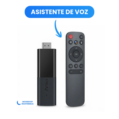 Convertidor de TV Inteligente con Control Remoto de Voz, Conexión HDMI, WiFi y Soporte para Apps