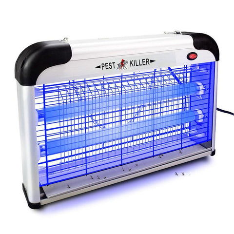 Lámpara mata zancudos e insectos eléctrica de 220V con luz LED nocturna y 20W