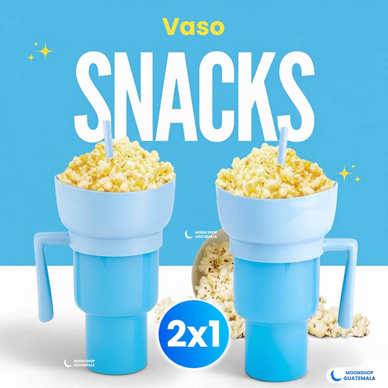 OFERTA 2X1 ⭐ Vasos Botaneros 2 en 1 - Lleva bebida y golosinas juntos